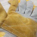 دستکش چرم جوشکاری آمریکن سیفتی زرد (اصل پاکستان) - تصویر 3
